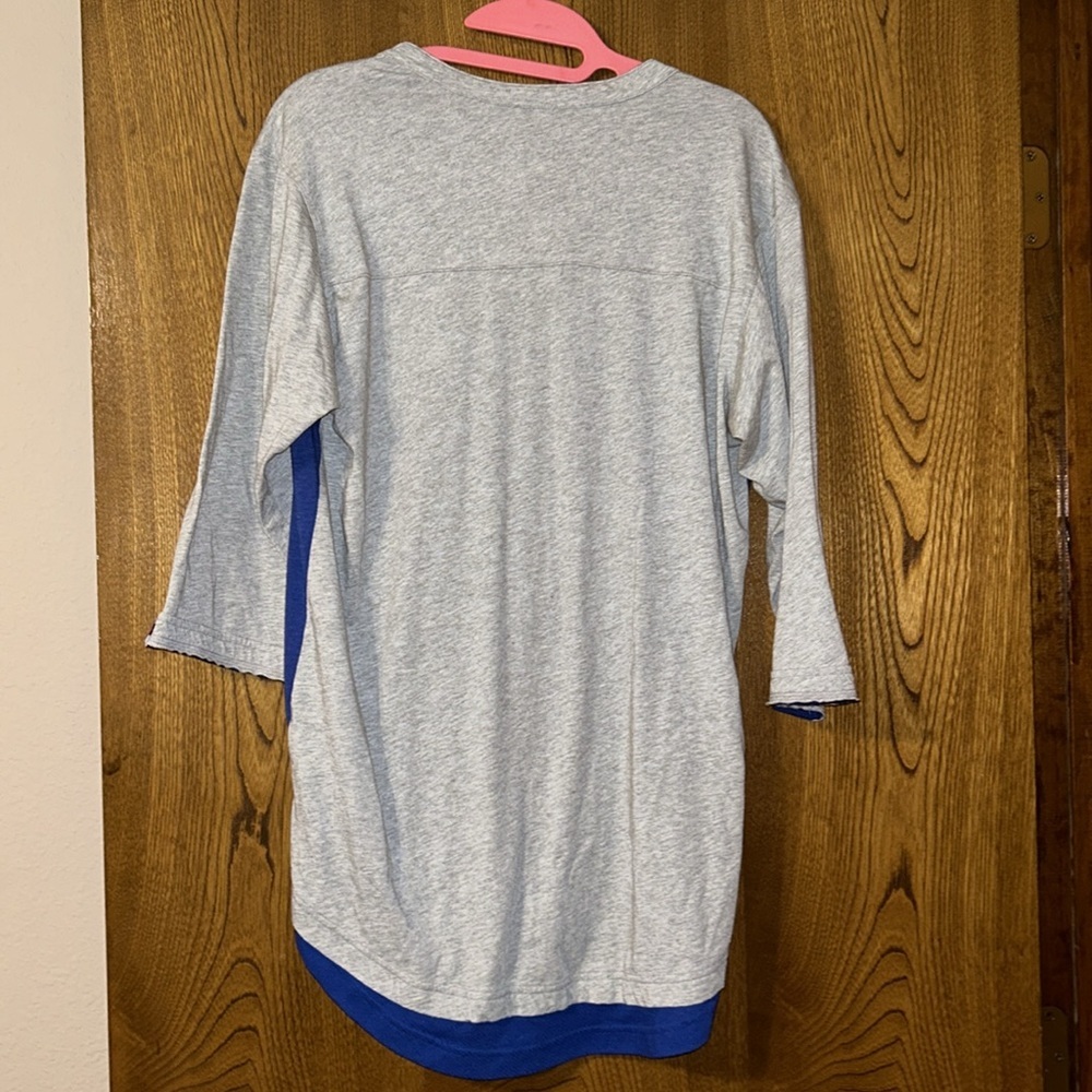 Nike MLB Dri Fit Texas Rangers Authentic 3/4 sleeve colorblock shirt mens medium - Picture 4 of 8